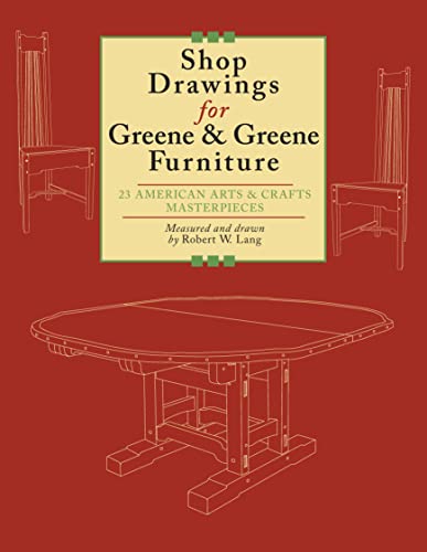 Shop Drawings for Greene & Greene Furniture: 23 American Arts & Crafts Masterpieces von Fox Chapel Publishing